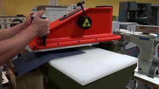 ATOM SE20C - wycinarka hydrauliczna - leather swing arm clicker press machine Resimi