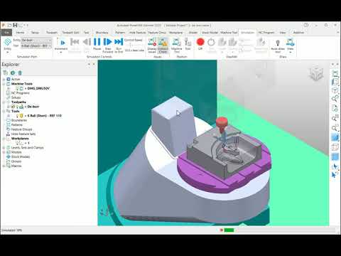 Autodesk PowerMill  - Machine axis Control  - Polar Milling