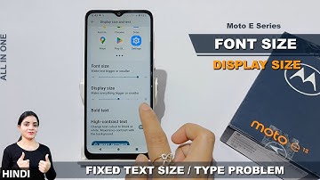 How to font size change in moto e13 | moto e13 me text size kaise badhaye | font size settings