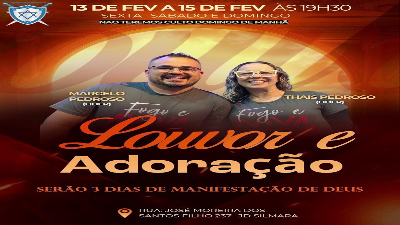 SEJAM TODOS BEM VINDOS A MAIS UM CULTO NA IGREJA APOSTÓLICA TEMPLO DO ESPÍRITO SANTO