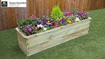 Sleeper Raised Bed (180cm x 45cm x 45cm) by Zest (Animated Assembly Guide)