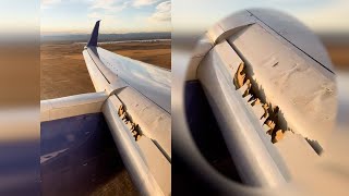 Flight to Boston diverted to Denver because of wing damage