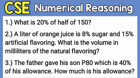 Numerical Reasoning for Civil Service Exam: PERCENTAGE