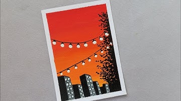  Sunset painting easy 🌅 | Acrylic painting for beginners