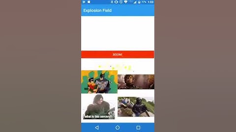 NativeScript-ExplosionField Plugin Demo