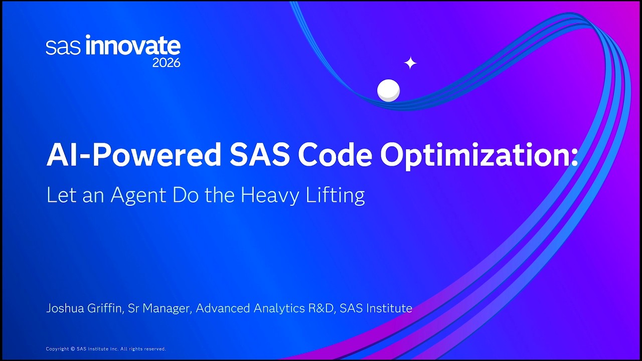 AI-Powered SAS Code Optimization: Let an Agent Do the Heavy