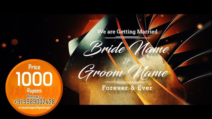 A Classy touch Wedding Invitation Video | save the date video | VR visual magics | Project 5 - YouTube vr-visual-magics