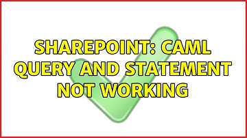 Sharepoint: CAML Query and statement not working