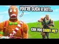 I Pretended To Be A NOOB and a STREAMER Tried To HELP ME WIN on Fortnite! (he had no idea)