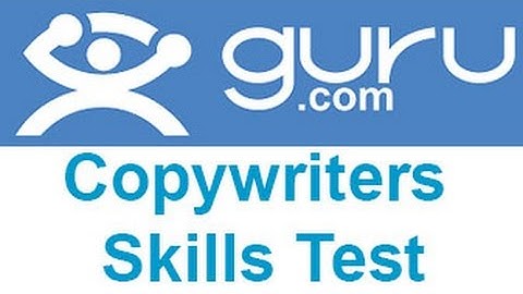 Guru.com Copywriters Skills Test Answers