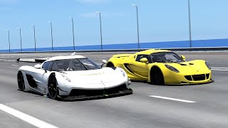 ASSETTO CORSA - VENOM GT Vs JESKO Vs CHIRON Vs VENOM F1 AT SPECIAL STAGE ROUTE X
