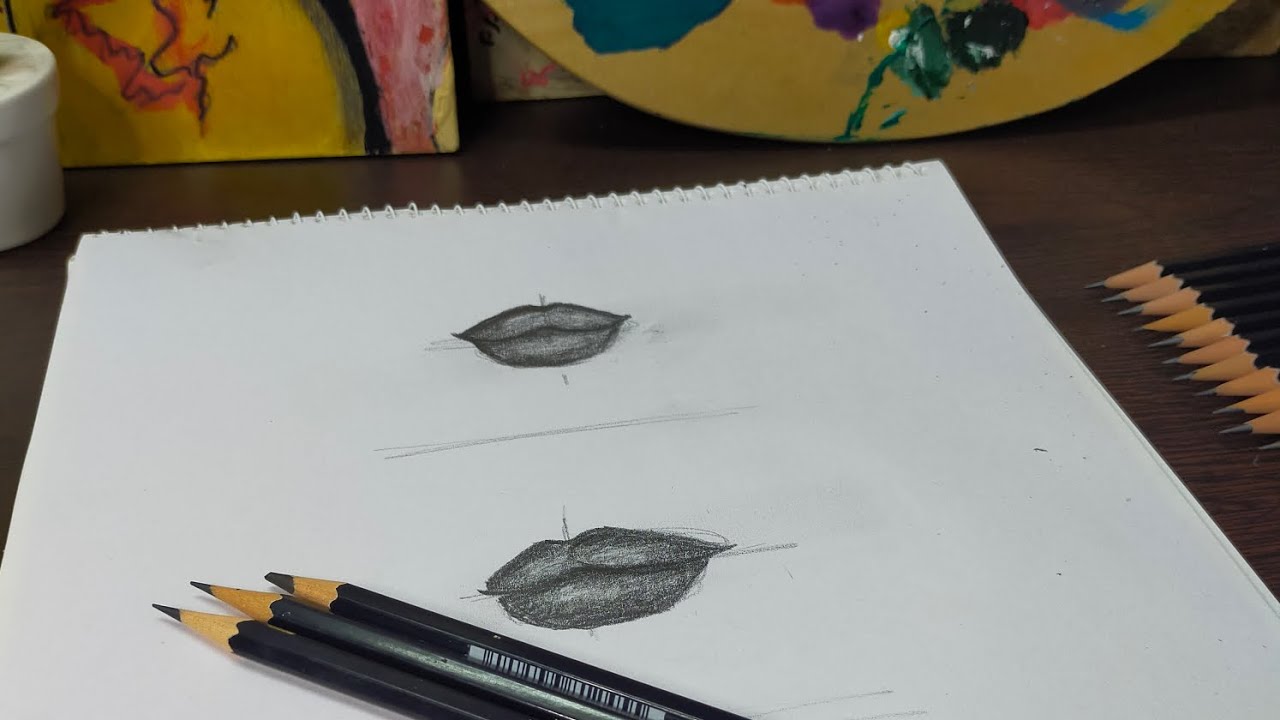 Teaching mouth drawing from different sides