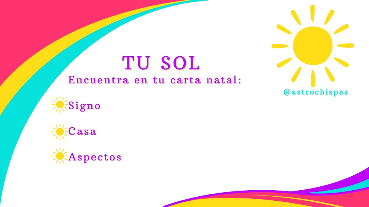 El Sol en tu Carta Natal - YouTube