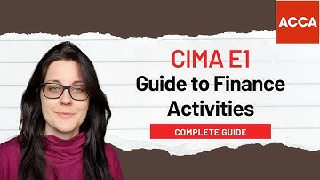 CIMA E1 – Four Finance Activities | Managing Finance in a Digital World