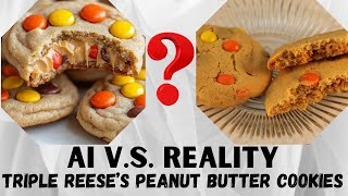 AI v.s. Reality - Tripe Reese's Peanut Butter Cookies