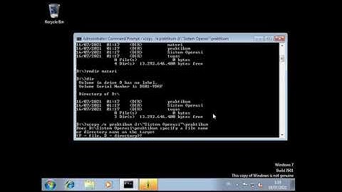 Tutorial Membuat, Menghapus, Menyalin, Memindahkan Direktori di CMD