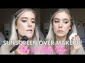 How to Apply & Reapply Sunscreen Over Makeup | Sunscreen Reapplication Over Makeup | Suncare