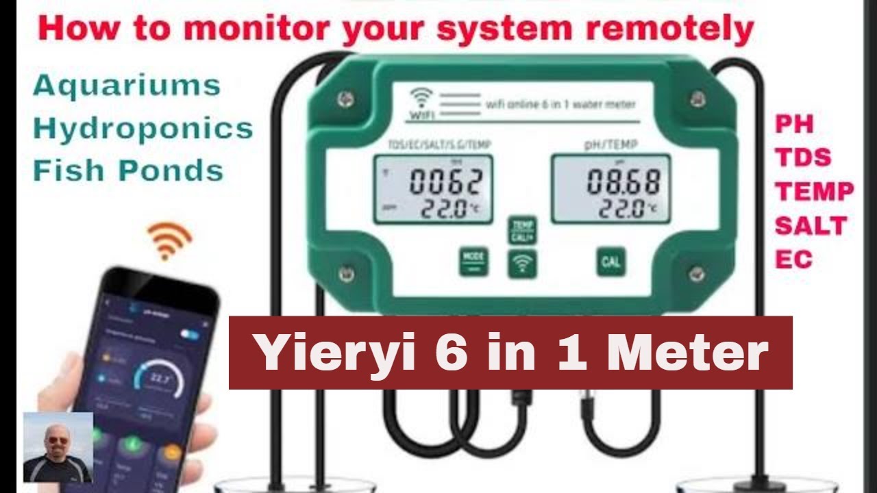 6 In 1 Water Quality Tester With Wireless Remote Monitoring For Ph