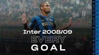 EVERY GOAL! | INTER 2008\/09 | Ibrahimovic, Balotelli, Maicon, Adriano, Figo and many more... ⚽⚫🔵