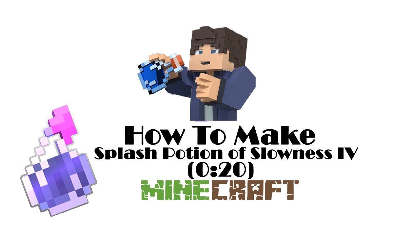 How To Make Splash Potion of Slowness IV (020) In Minecraft YouTube