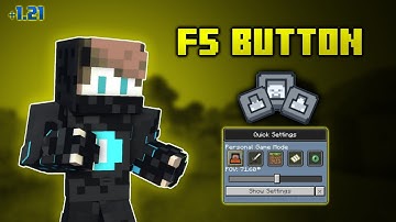 Enable F5 BUTTON in MCPE 1.21 | How to add F5 BUTTON in MCPE