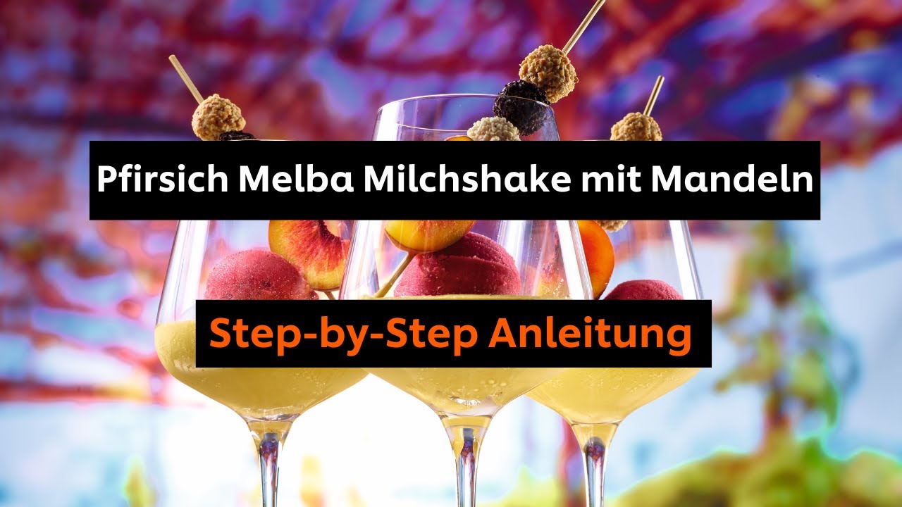 Carte D’Or Dessertkonzept 2023: Pfirsich Melba Milchshake mit Mandeln – Step-by-Step Anleitung 🍨🍑