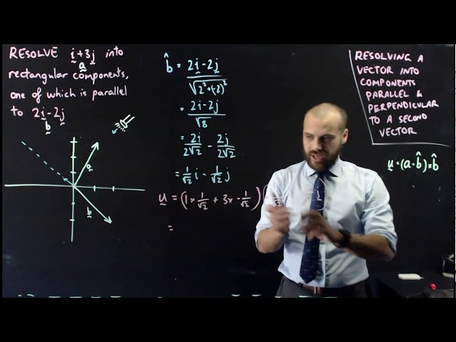 Resolving a vector into components parallel and perpendicular to a second vector