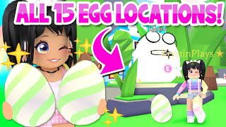 *ALL 15 EGG LOCATIONS* EGGBURT'S EGGHUNT in Adopt Me! (roblox)