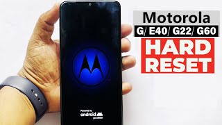 Moto G\/ E40\/ G22\/ G60 - Hard Reset | Pin Pattern Unlock | Factory Reset | Format