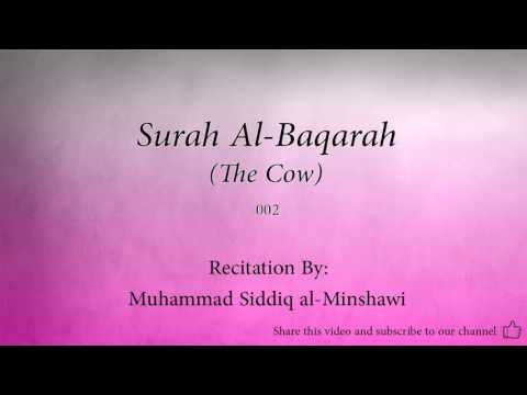 Surah Al Baqarah The Cow 002 Muhammad Siddiq Al Minshawi Quran Audio