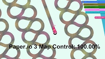 Paper.io 3 Map Control: 100.00% [Slither.io]