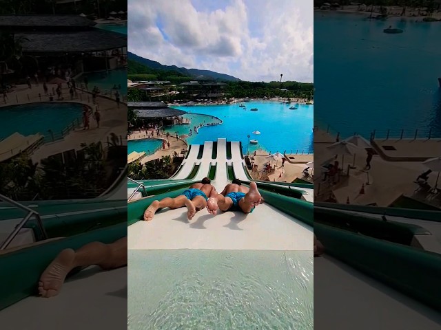 Double jump from the slide 😱🔥🤔🤙 @Antondiving  @NikonovDiver #pool #flip #phuket #challenge class=