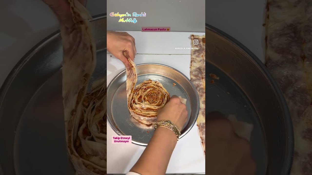 Lahmacun Pasta 😍Harika Bir #yemek Tarifi / #pratiktarifler #shortvideo #yemektarifleri #food #short