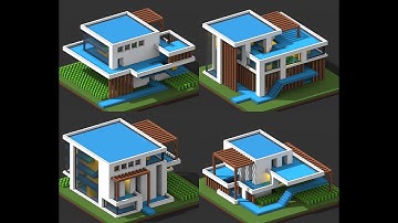 Procedurally generated modern houses (MarkovJunior)