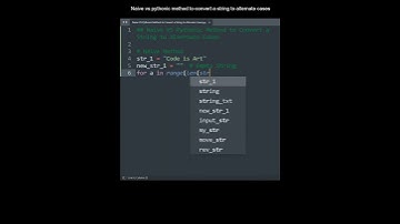 Naive vs pythonic method to convert a string to alternate cases| Python Examples | Python Code