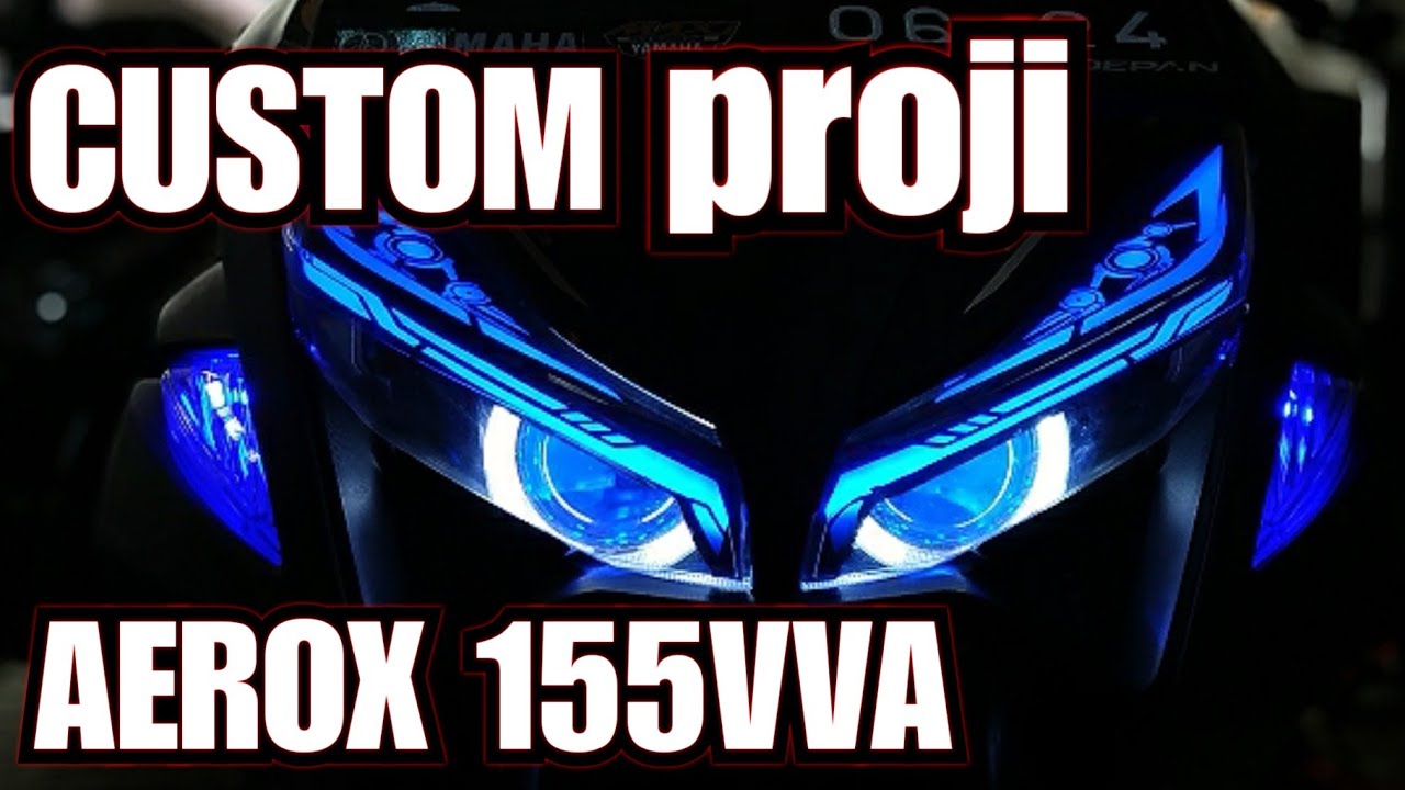 Modifikasi Lampu Depan Aerox Lazyled Led Audi Proji Aerox 155