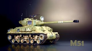 M51 Super Sherman - 172 - 3D Print - Avf Model