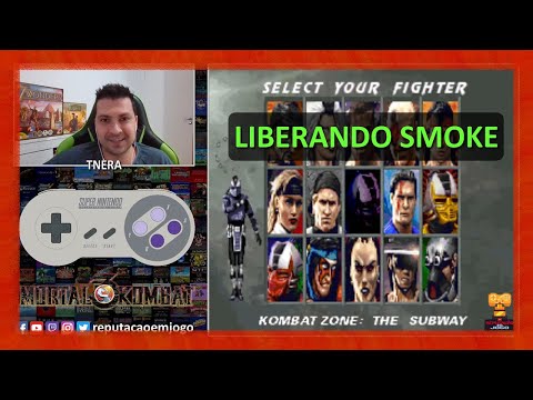 DESBLOQUEANDO LUTADOR SECRETO SMOKE - Mortal Kombat 3 (SNES)