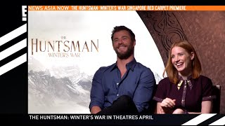 Chris Hemsworth and Jessica Chastain - Winter's War Singapore Exclusive | E! News Asia | E!