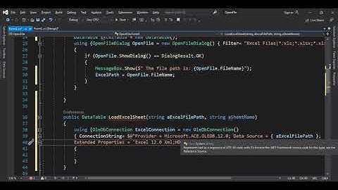 OleDb - Open Excel File using OleDb Library in C# Convert Excel Sheet to DataTable