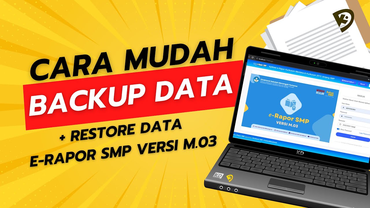 🔴 CARA MUDAH BACKUP DAN RESTORE DATABASE E RAPOR | Tutorial Cetak E ...