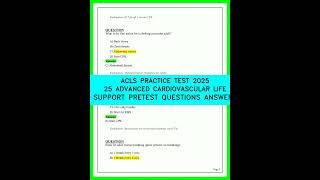 ACLS PRACTICE TEST 2026 25 ADVANCED CARDIOVASCULAR LIFE SUPPORT PRETEST QUESTIONS ANSWERS VIDEOHD