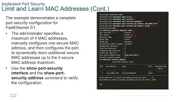 CCNA2-SRWEv7 - Lecture Module 11 - Switch Security Configuration
