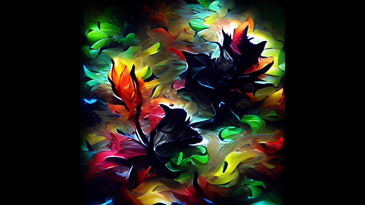 Abstract Glowing Leaves