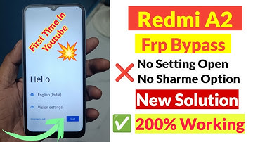 Redmi A2 Frp Bypass 💥 New Method / Redmi A2 Google Account Remove Without Pc / Redmi A2 Google Lock
