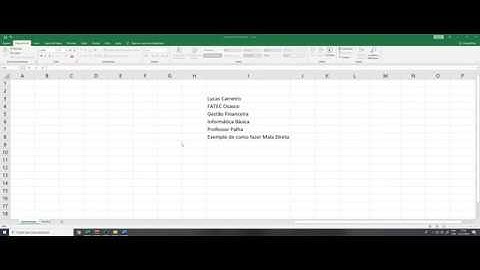 Exemplo de Mala Direta: Do Excel para o Word