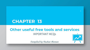 Std 12 Computer Chapter 13 Other Free Useful Tools and Services Important MCQs
