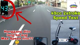 Chinaped 49cc 2 Stroke Speed Test( Top Speed - Max Speed)- 44kph max speed test/ FELINAWAN