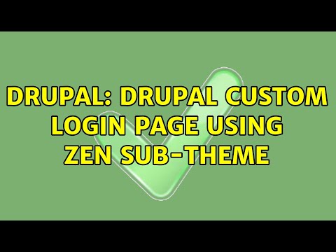 Drupal: Drupal Custom Login Page Using Zen Sub-theme