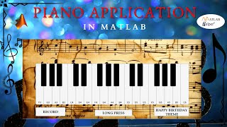 Piano Application in MATLAB | @MATLABHelper Blog screenshot 1